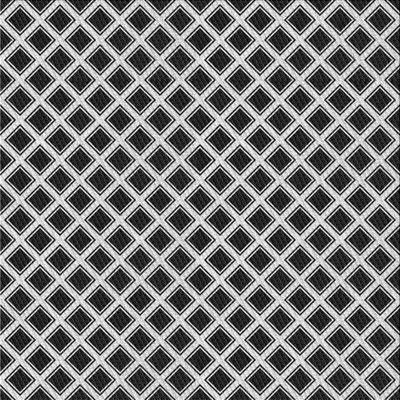 Tapis gris/zone noire à motifs, Carré 6 pi