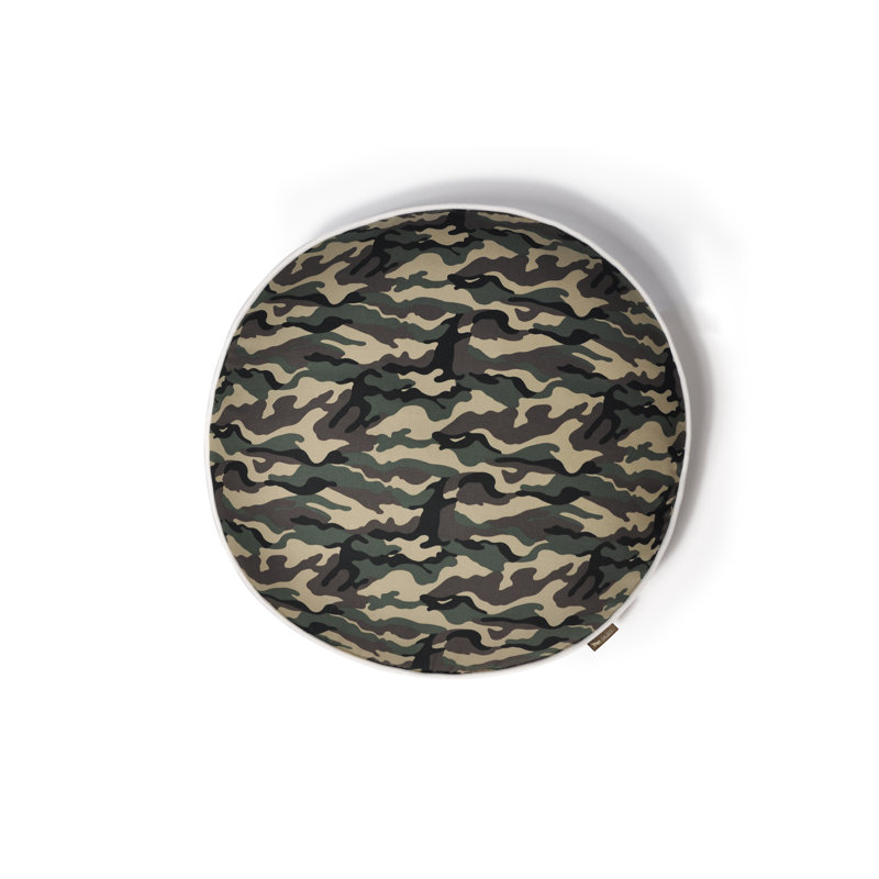 Lit pour animal de compagnie Camouflage, Petit (l 27,5 po x P 27,5 po x H 4,5 po), Vert d’armée