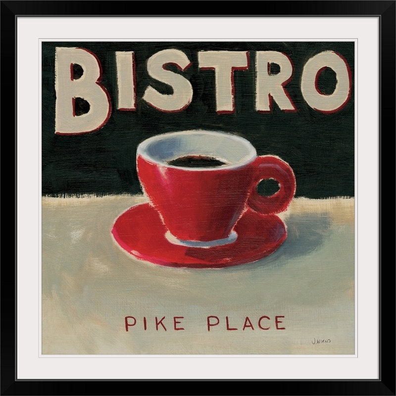 « iv » par james wiens,, affiche rétro Coffee Spot, H 35 po x l 35 po x P 1,5 po, Toile
