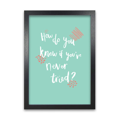 How Do You Know If You've Never Tried B by Laura Irwin - Print