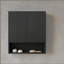Armoire de salle de bain murale rayée de 26 po avec portes, tablette et compartiment de rangement ouvert au-dessus de la toilette pour salle de bain, cuisine, salle de lavage, couleur noire
