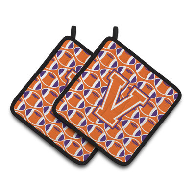 Caroline's Treasures Football Polyester Potholder