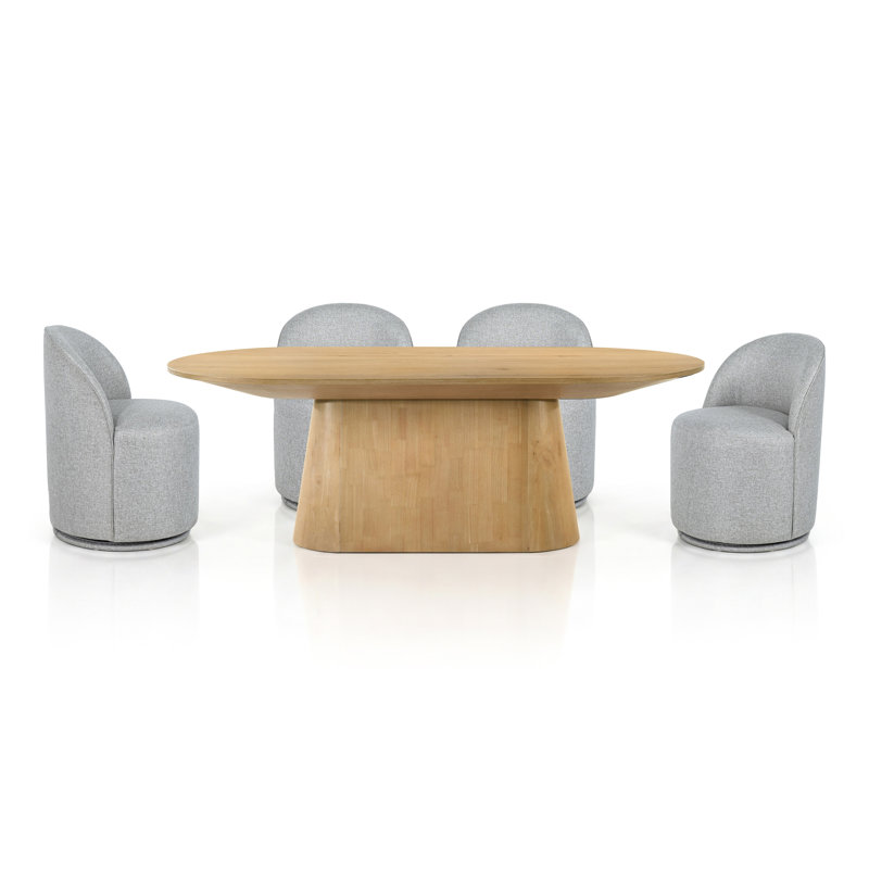 Ensemble de table de salle à manger 5 pièces Oldbury, Beige, Ensemble de cinq pièces : table, quatre chaises