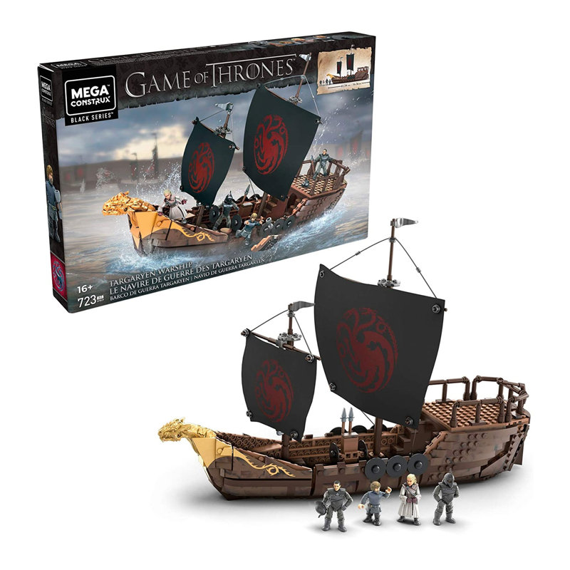 Mega Construx Game of Thrones Targaryen Warship Building Set