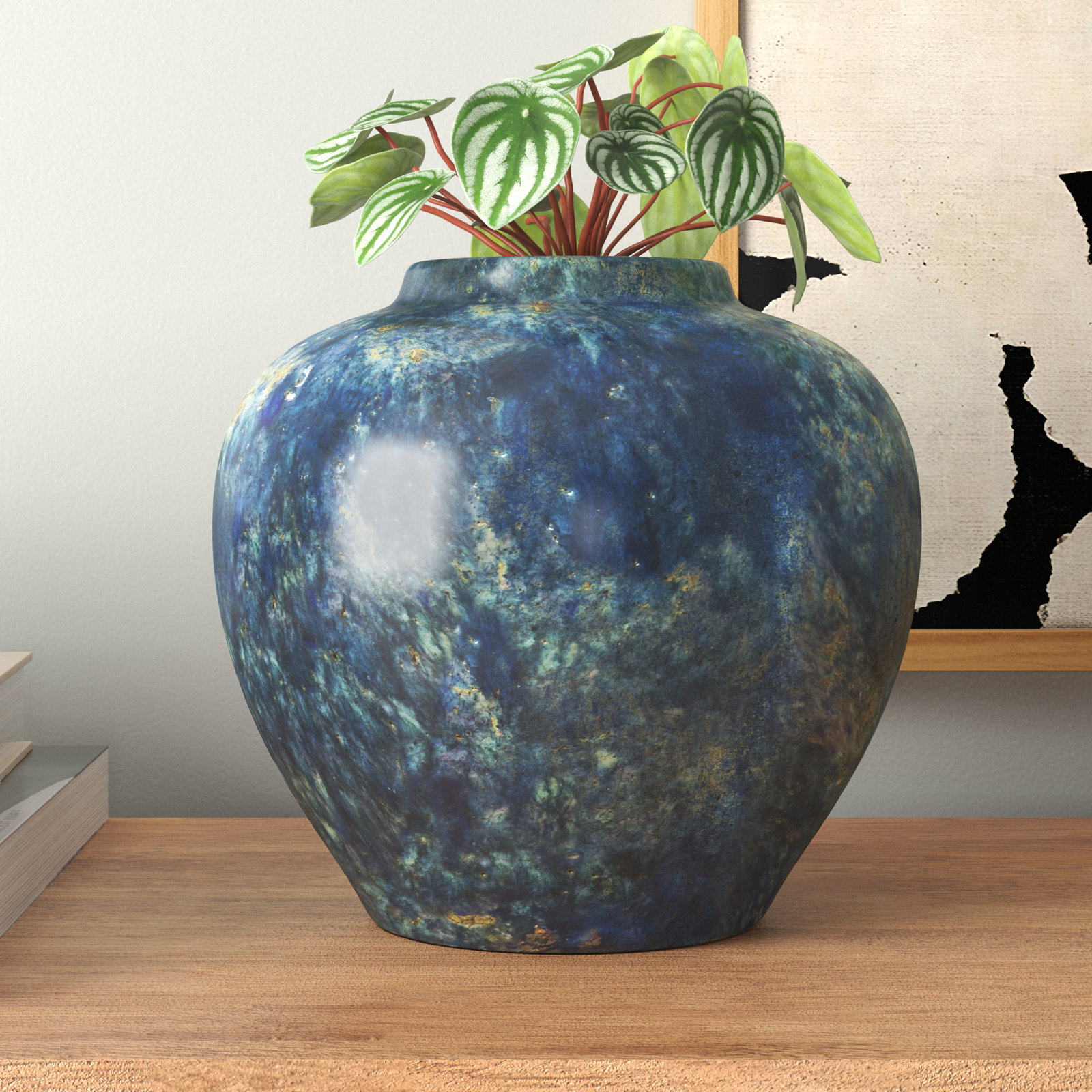 Duke Terracotta Table Vase, 9.1" H x 9.8" W x 9.8" D
