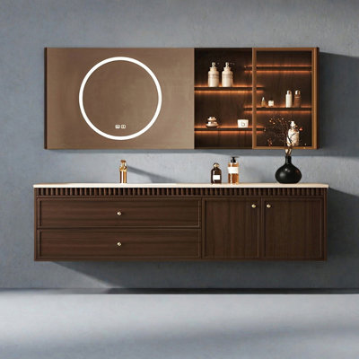 Middle ancient style rock plate bathroom cabinet