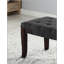 Banc capitonné Linon, tissu, gris