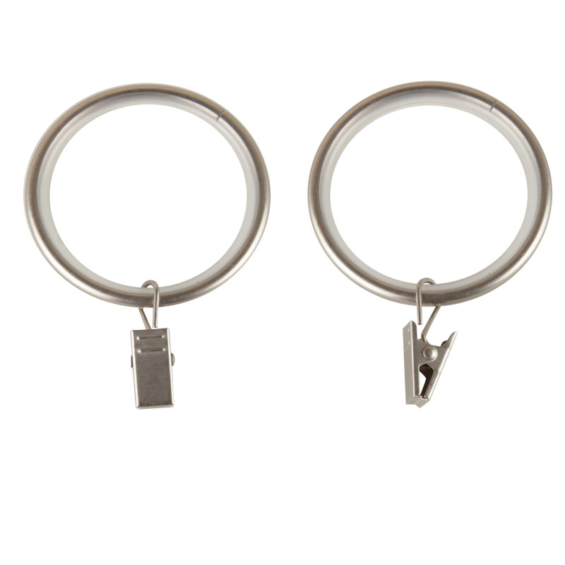 Anneaux de rideau Widmer, 1-3/4", Nickel satiné