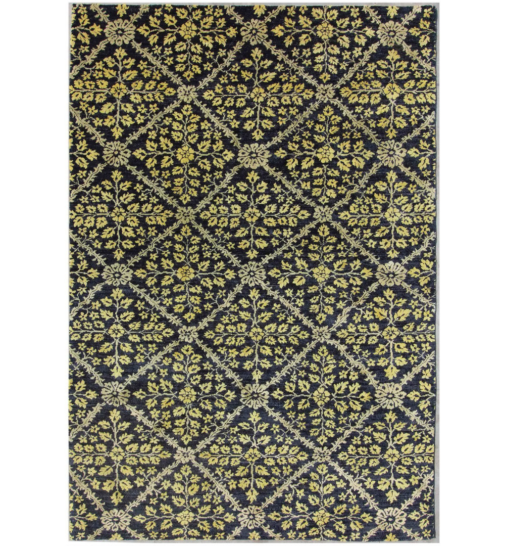 Geometric Hand Knotted 184cm X 273cm Area Rug