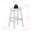 Upholstered Counter Stool with Solid Wood Frame-1100477978