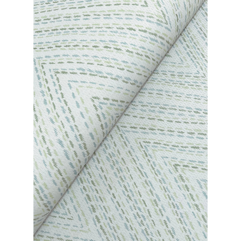 Papier peint à chevrons cousus Lainey, Vert