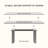 70.8" Modern White Stone Dining Table, Double-Layer Top with Dual Bases, Seats 6–8