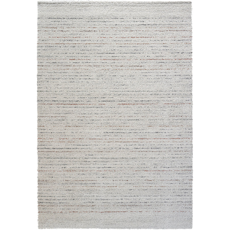 Tapis en polypropylène ivoire, doré, vert, rouille, gris et gris anthracite Lydia