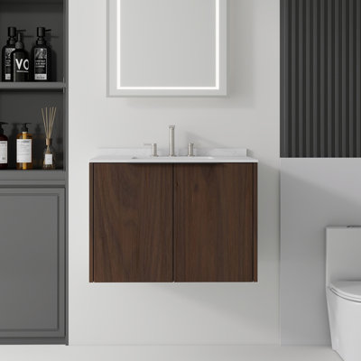 Meuble-lavabo flottant avec lavabo