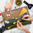 Ambesonne Landscape Cutting Board Large Size Mountains and Sunset Multicolor