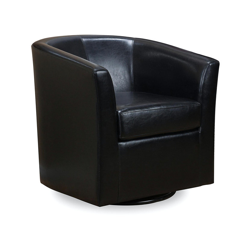 Fauteuil club pivotant, Noir