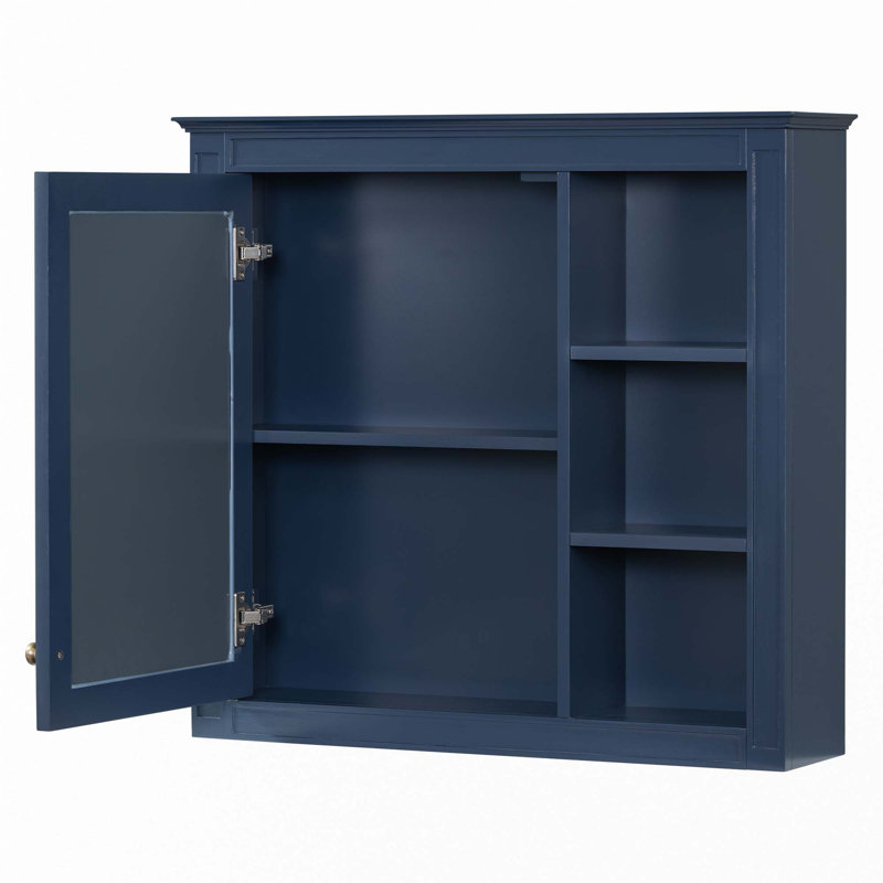 Wall Mounted Bathroom Storage Cabinet, Blue