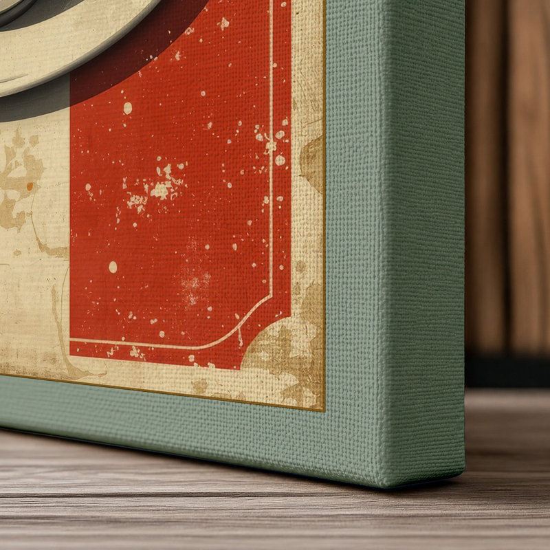 Italian Coffee Retro - Wrapped Canvas, 18x12 - 45.7 x 30.5 cm, Sage Border