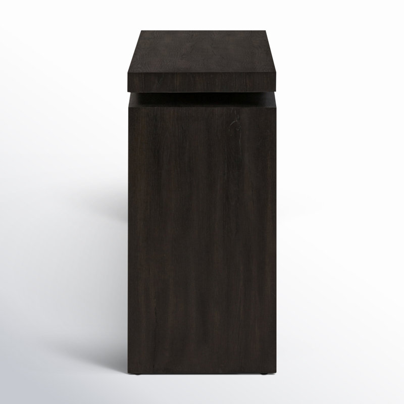 Matthes Solid Wood Console Table, Smoked Black, 30.75" H x 60" W x 15" D