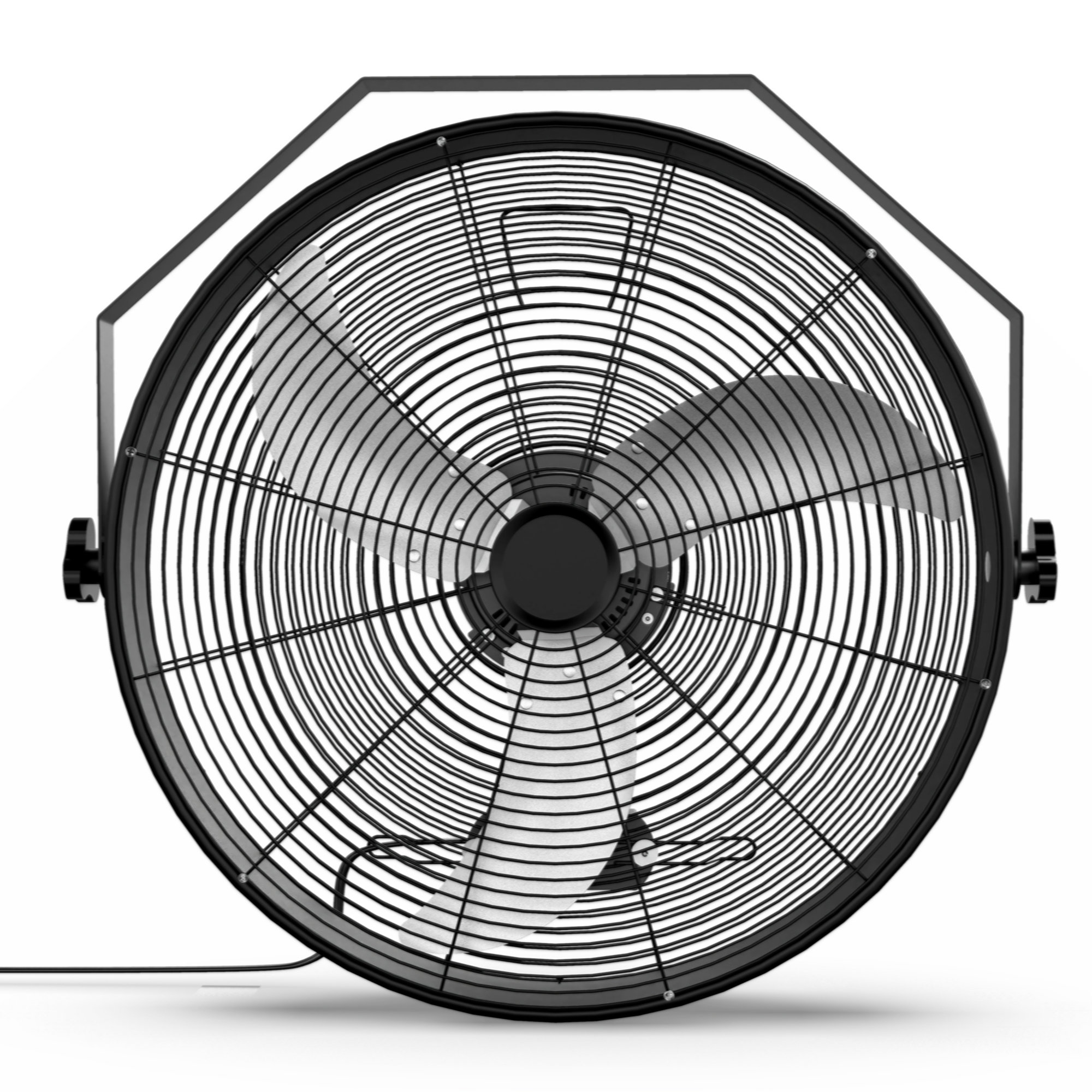 Myhomekeepers Infin20 Inch High Velocity Wall Mount Fan With Rack 