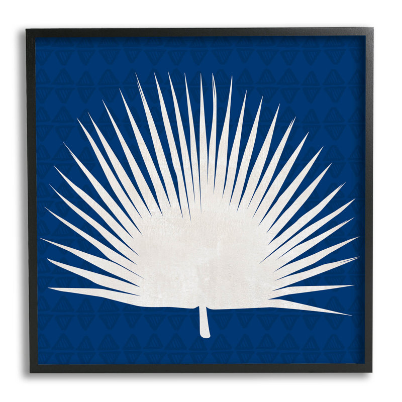 «Fan Palm Leaf Silhouette» par Susan Jill - impression sur bois, Noir, H 24 po x l 24 po x P 1,5 po