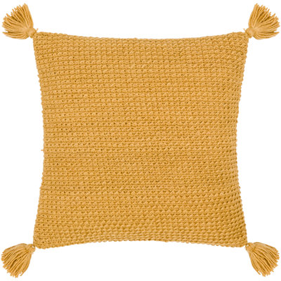 Makrome Embroidered and Tassels Cotton Throw Pillow