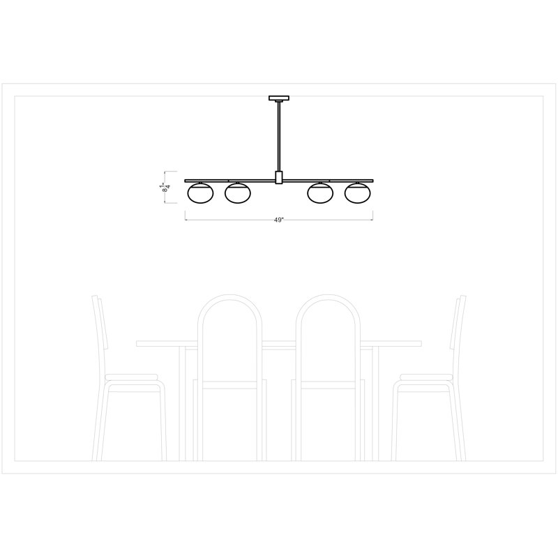 8 - Light Chandelier, Aged Iron