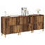  Sideboards 3 Pcs Black Oak 60 X 35 X 70 Cm Engineered Wood-108844958