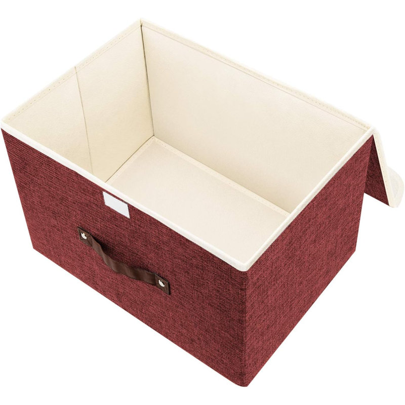 Brayden Studio Fabric Bin, Red