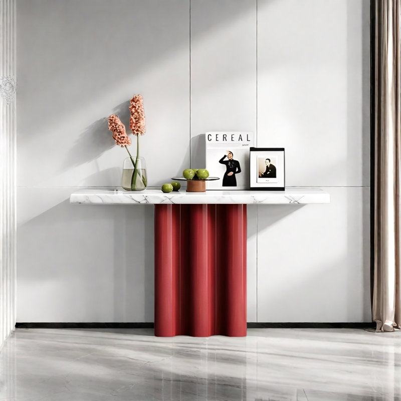 Console Modern Minimalist Luxury, Rouge, H 33,46 po x l 55,12 po x P 13,78 po