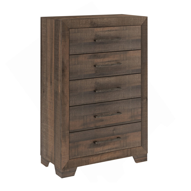 Brown 5-Drawer Chest