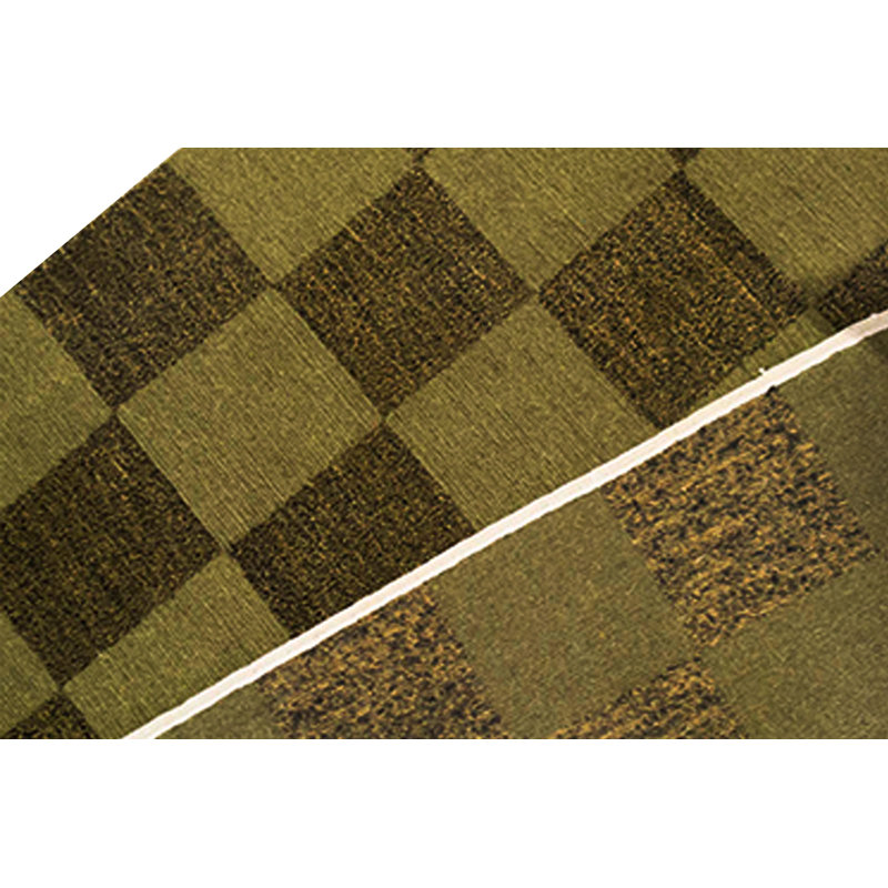 Tapis vert olive de haute qualité noué à la main