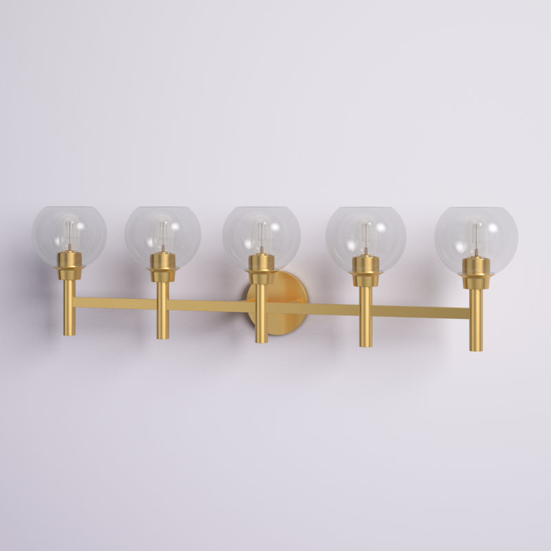 Lavern 5 - Light Dimmable Vanity Light, Brushed Gold
