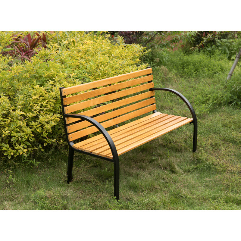 Banc de parc en acier et bois massif Kambrya