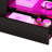 LED High-Gloss Finish Coffee Table With 2 Drawers Open Shelves Storage-22634226