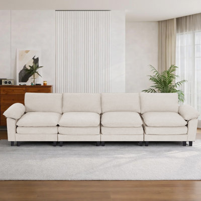 Canapé modulaire de coin rembourré 4 pièces 4 pièces