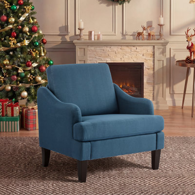 Petit fauteuil d'appoint de style moderne Mid-Century 31 po 