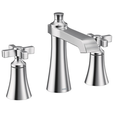 Moen Flara Cross-Handle Widespread Bathroom Faucet Trim Kit, Valve Required