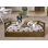 Canapé pour chien en bois avec coussin Hanke