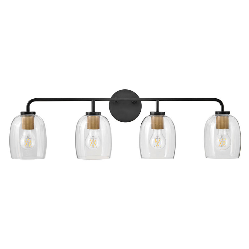 4-Light Bath Vanity Fixture with Clear Glass