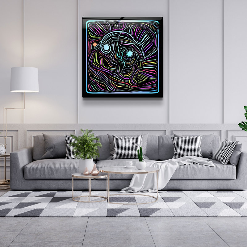 Stunning Decorative Tempered Glass Painting, 19.7 x 19.7 Inches | 100% Tempered Glass, Thickness: 0.16 Inches | UV Printing for Vibrant Colors | Perfect for Home Décor, Living Room or Office Wall Art