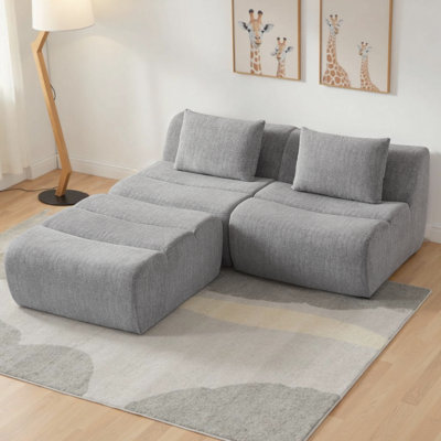 Canapé modulaire surdimensionné à 3 places Boneless
