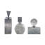 Vases modernes en aluminium et métal avec motif géométrique sculptural pour décors décontractés, objets décoratifs contemporains - ensemble de 3