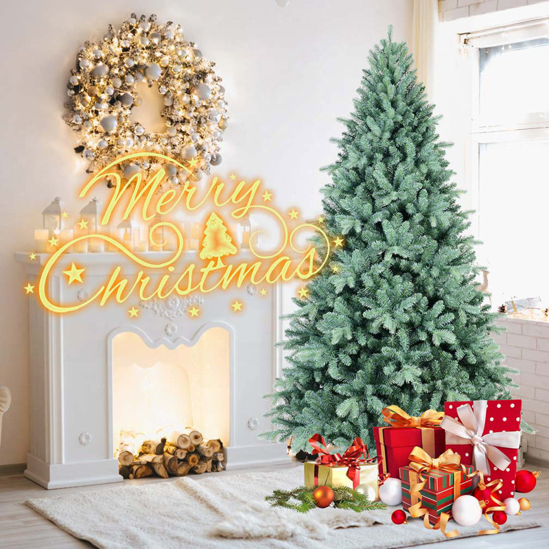 Arbre de Noël 8 pi bleu-vert, Non, H 8 pi