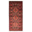 Tapis noir Baluch unique fait à la main 3 pi 1 po x 6 pi 10 po One Of Kind