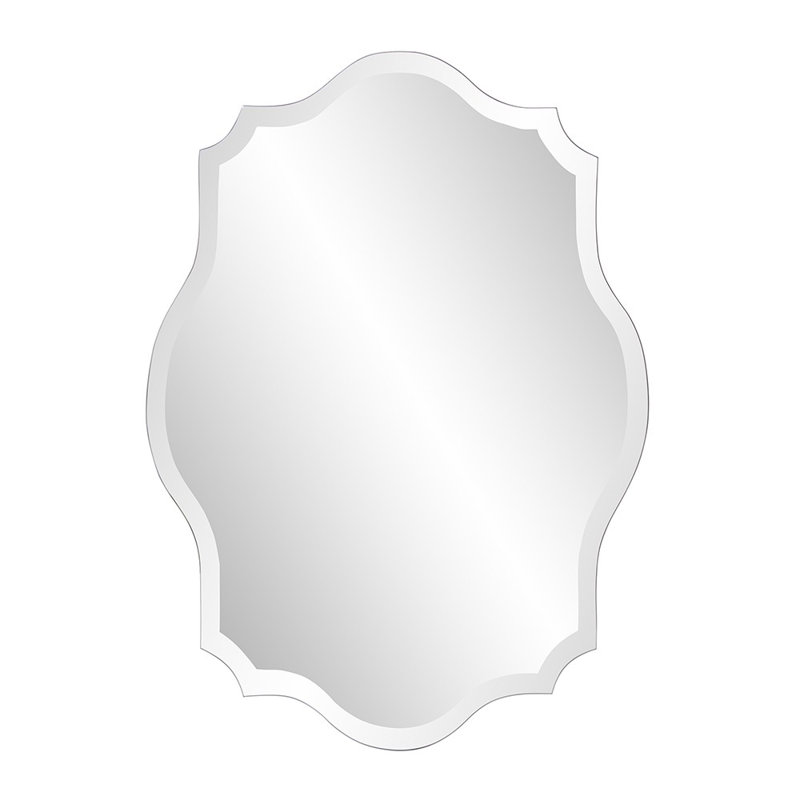 Vreny Glass Frame Scalloped Wall Mirror