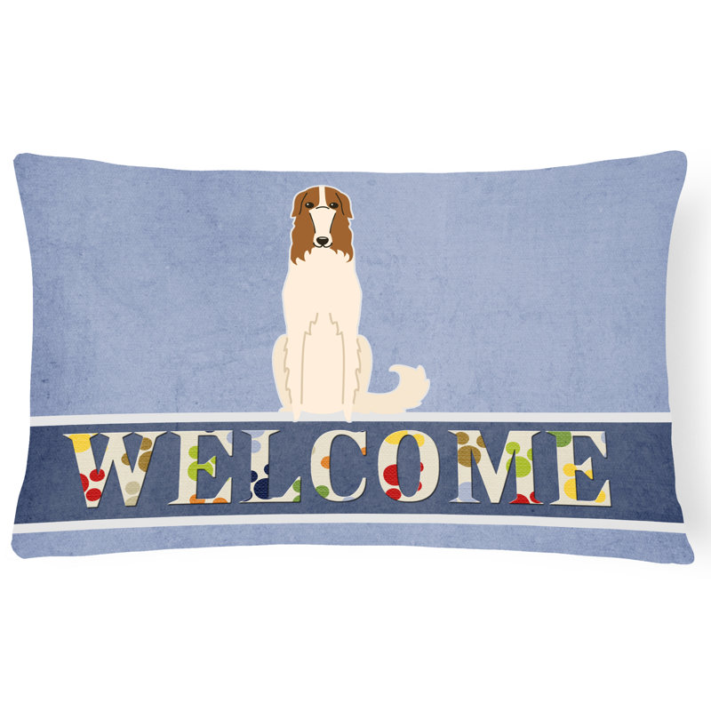 Coussin Borzoi Welcome