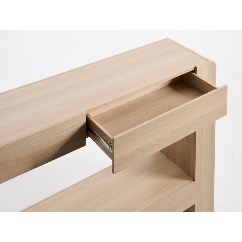 Console 63 po Nero, Chêne naturel