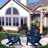 Ergonomically designed resin folding Adirondack chair-328065402