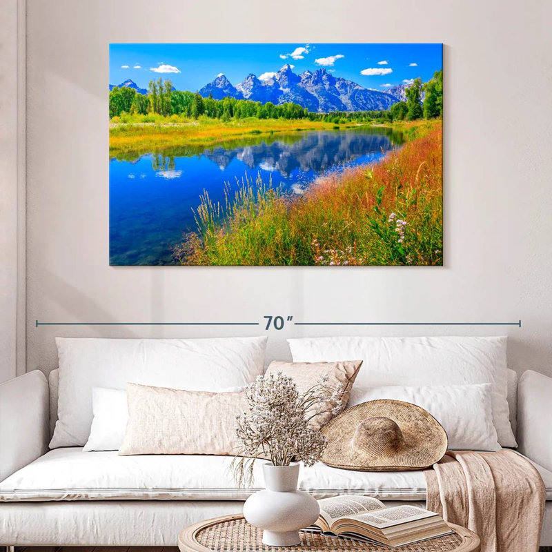 Grand Tetons pittoresque d'Alvord, H 32 po x l 48 po